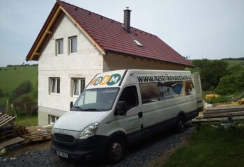 Izolace střechy, sádrokartonový záklop