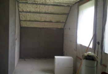 Izolace střechy, sádrokartonový záklop